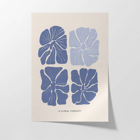 Blue Floral Concept i - Studio Magnetic