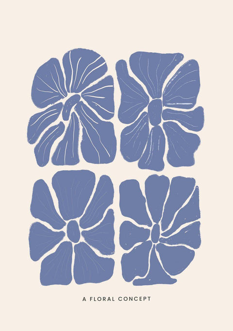 Blue Floral Concept v - Studio Magnetic