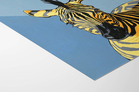 Blue Pop Art Zebra - Studio Magnetic