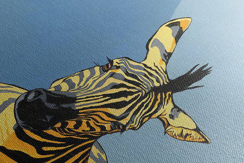 Blue Pop Art Zebra - Studio Magnetic