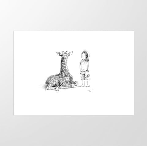 Giraffe and Girl - Studio Magnetic