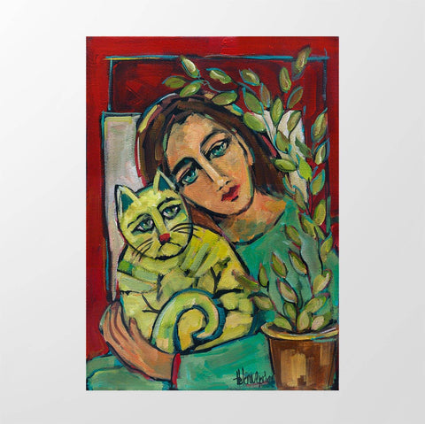 Girl with Cat - Studio Magnetic