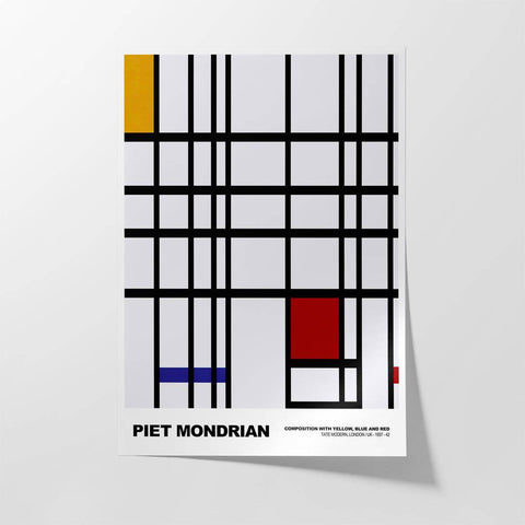 Piet Mondrian - " Composition with yellow, blue and red " - Studio Magnetic