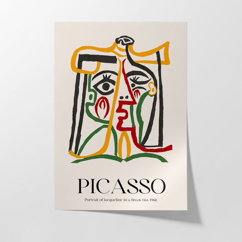 Picasso - "Portrait of Jaqueline in a straw hat 1962" - Studio Magnetic