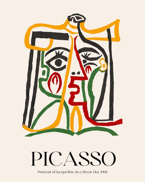 Picasso - "Portrait of Jaqueline in a straw hat 1962" - Studio Magnetic